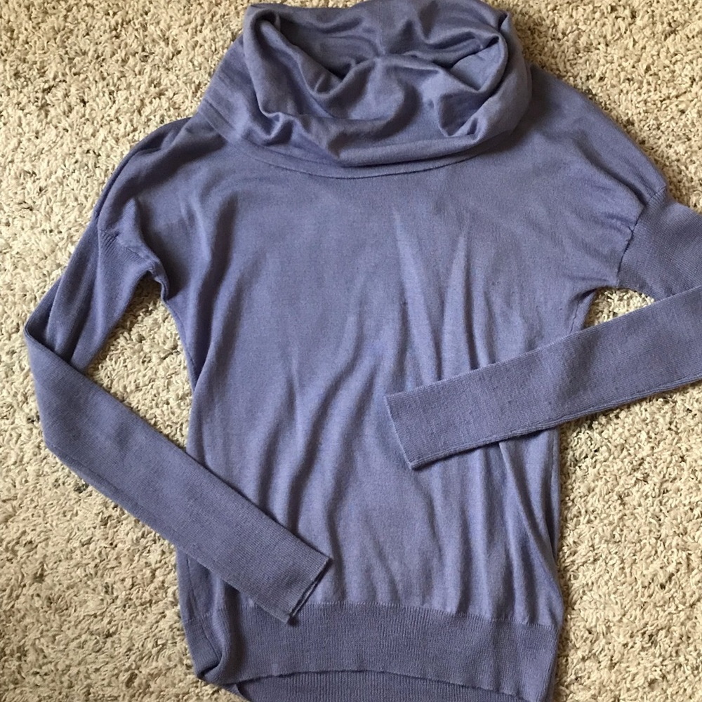 Lavender, lightweight, cowl neck sweater